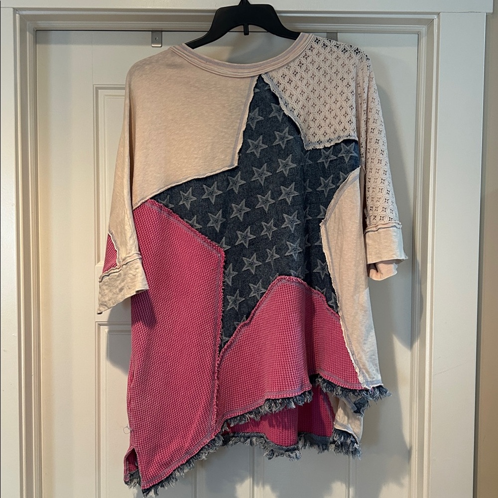Oli & Hali Pink and Blue Star Top - Picture 5 of 5